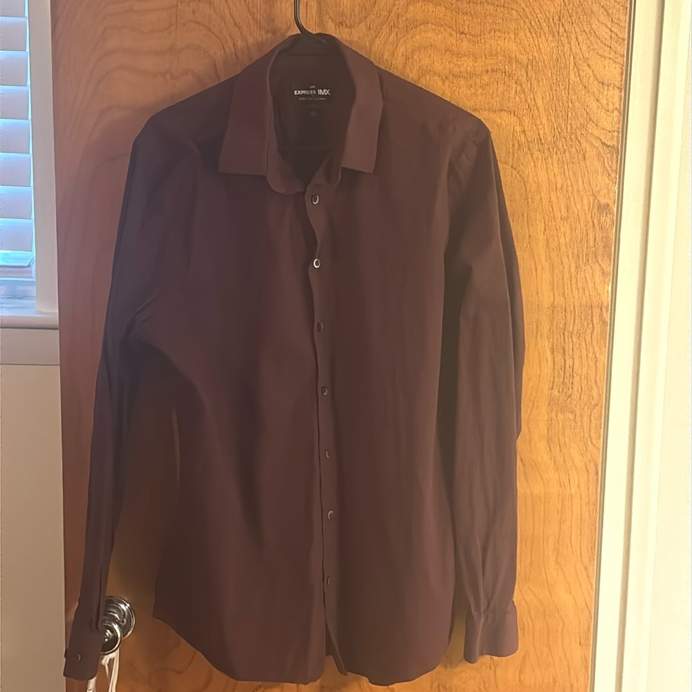 Express stretch, cotton, large slim dress shirt